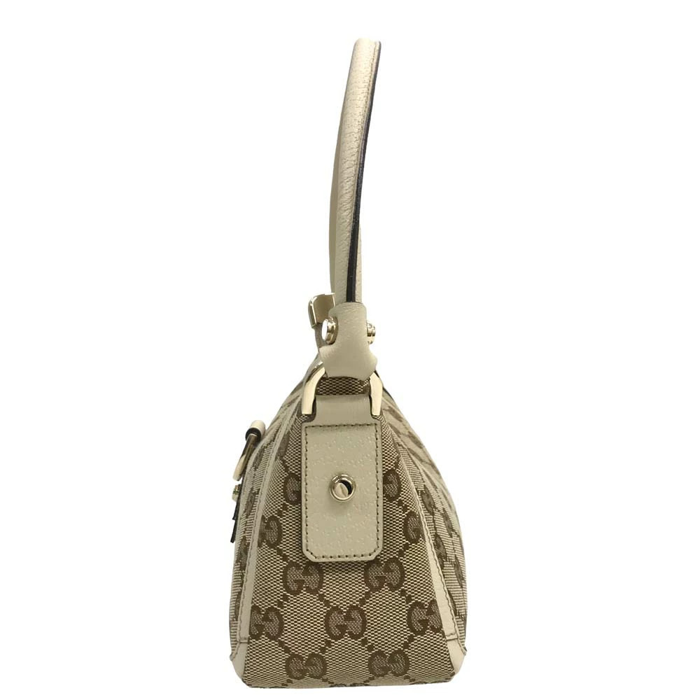 Gucci One Shoulder Hobo Bag Abbey Shoulder GG Brown White - Picture 3 of 10